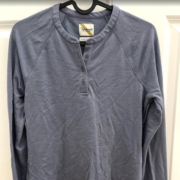 Tracksmith Tops - Tracksmith Women's Fells Henley Blue Gray